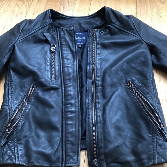 Madewell ‘Metropolis’ Collarless Leather Jacket - Picture 8 of 16
